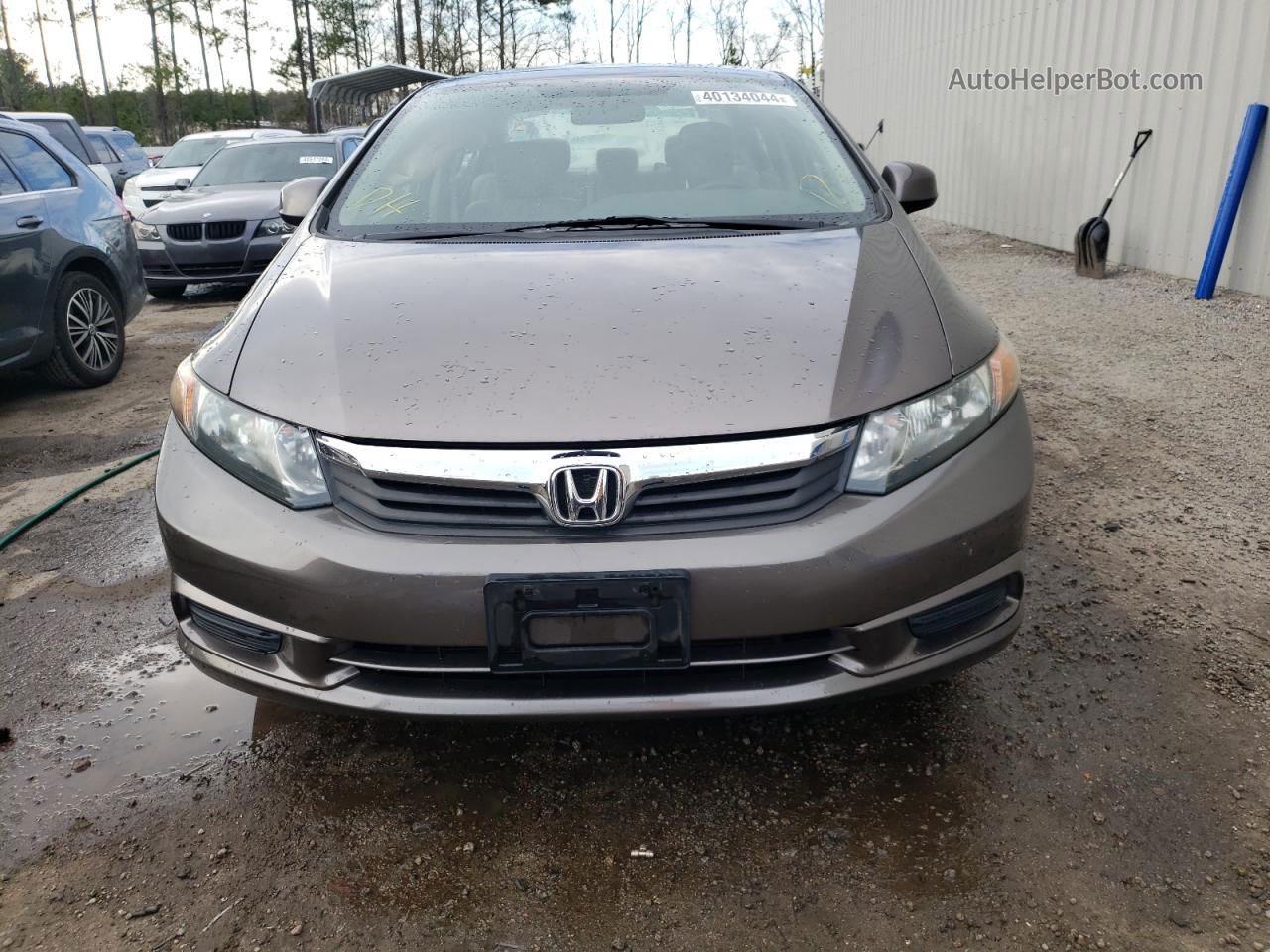 2012 Honda Civic Exl Gray vin: 19XFB2F94CE040101