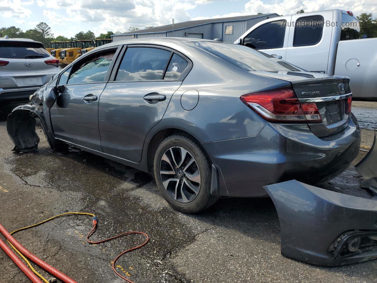 2013 Honda Civic Exl Gray vin: 19XFB2F94DE014146