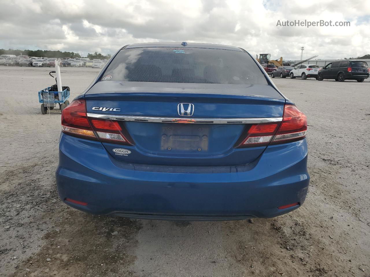 2013 Honda Civic Exl Blue vin: 19XFB2F94DE031884