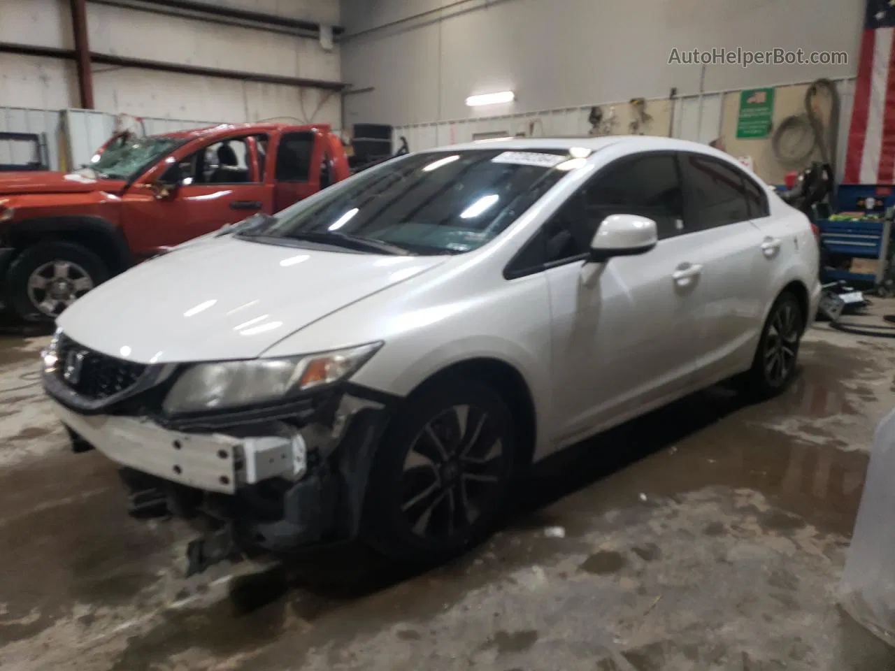 2013 Honda Civic Exl White vin: 19XFB2F94DE055084