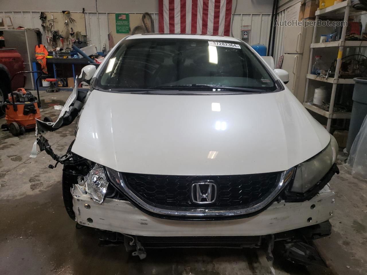 2013 Honda Civic Exl White vin: 19XFB2F94DE055084