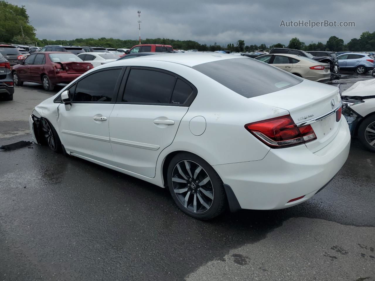 2015 Honda Civic Exl White vin: 19XFB2F94FE218299