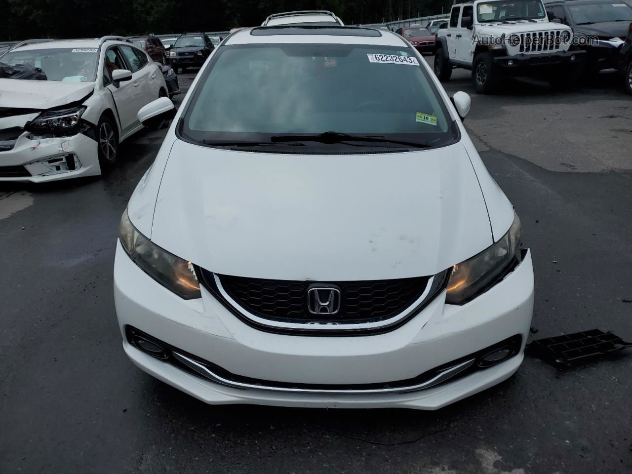 2015 Honda Civic Exl White vin: 19XFB2F94FE218299