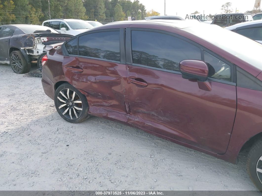 2015 Honda Civic Ex-l Maroon vin: 19XFB2F94FE231201