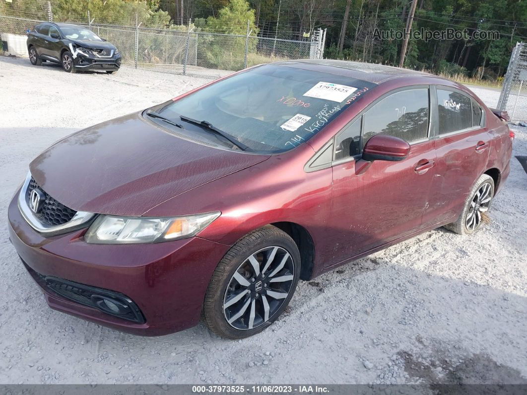 2015 Honda Civic Ex-l Maroon vin: 19XFB2F94FE231201