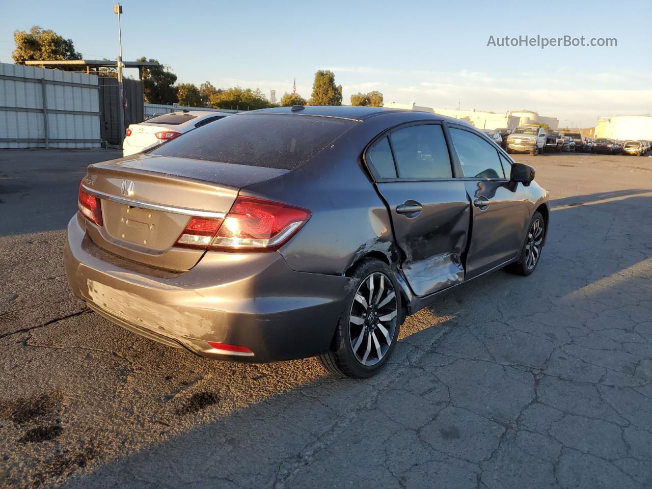 2015 Honda Civic Exl Gray vin: 19XFB2F94FE243011