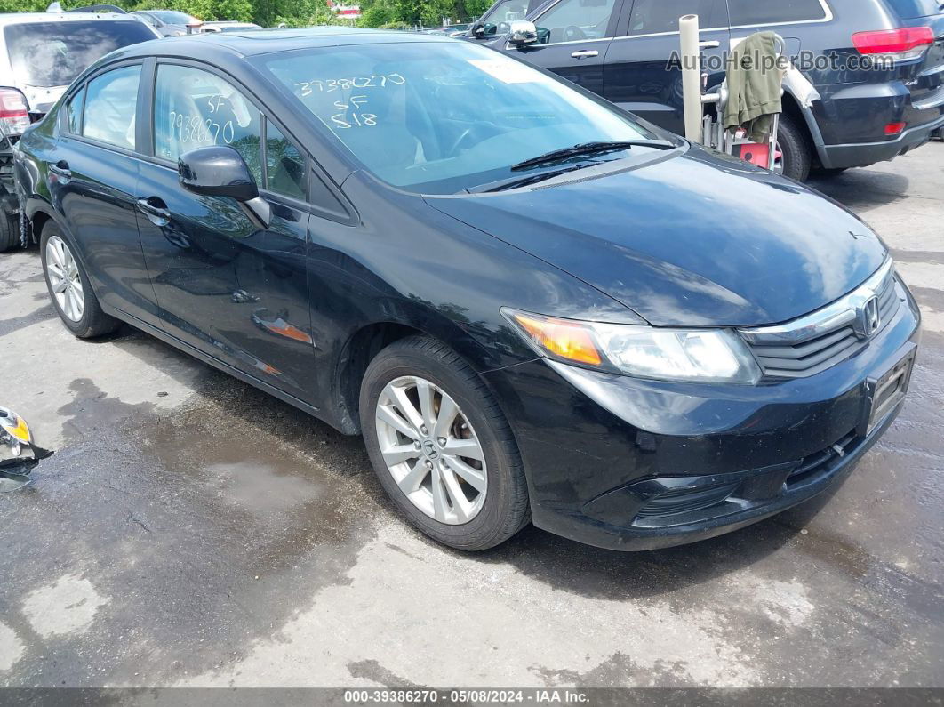 2012 Honda Civic Ex-l Black vin: 19XFB2F95CE337698