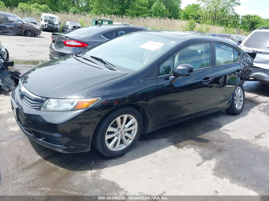 2012 Honda Civic Ex-l Black vin: 19XFB2F95CE337698