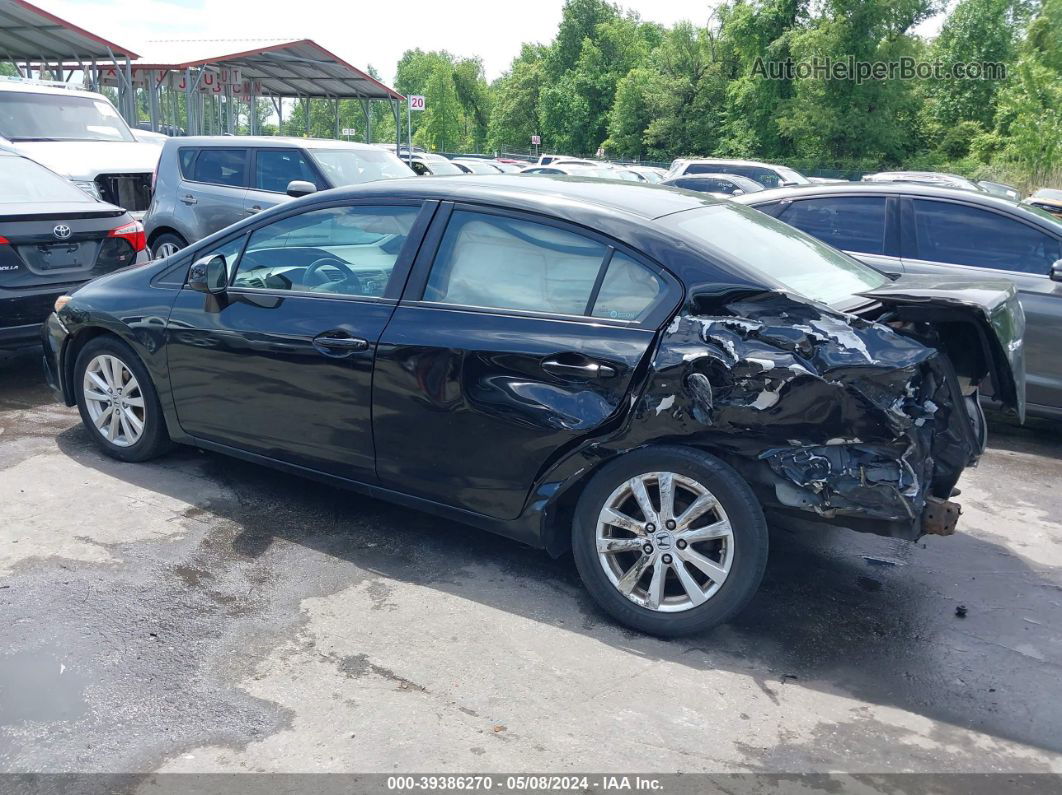 2012 Honda Civic Ex-l Black vin: 19XFB2F95CE337698