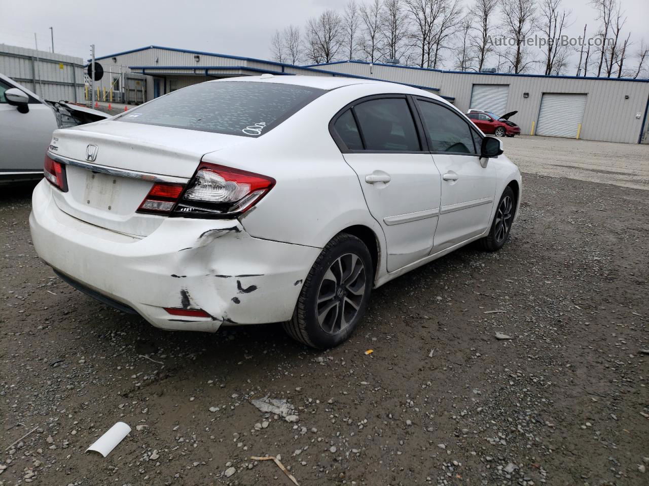 2013 Honda Civic Exl White vin: 19XFB2F95DE017055