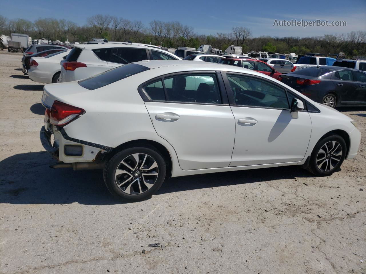 2013 Honda Civic Exl White vin: 19XFB2F95DE056387