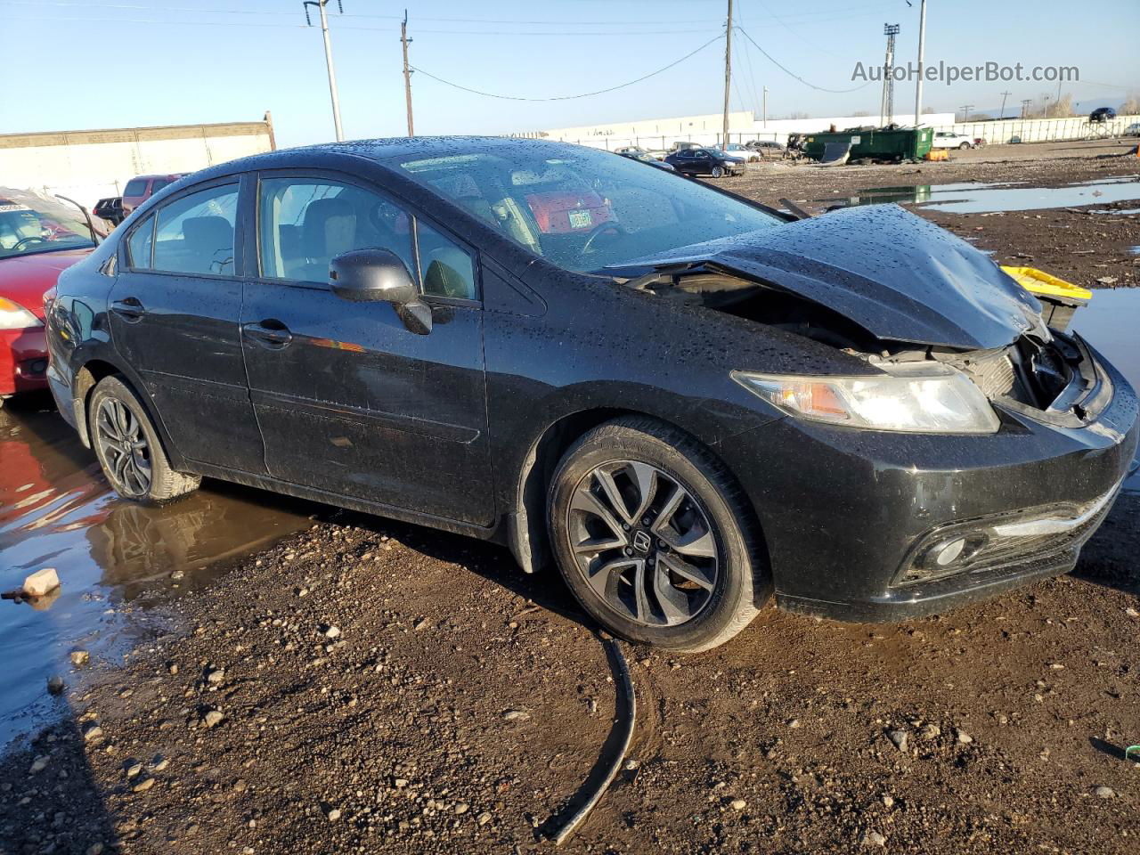 2013 Honda Civic Exl Black vin: 19XFB2F95DE061797