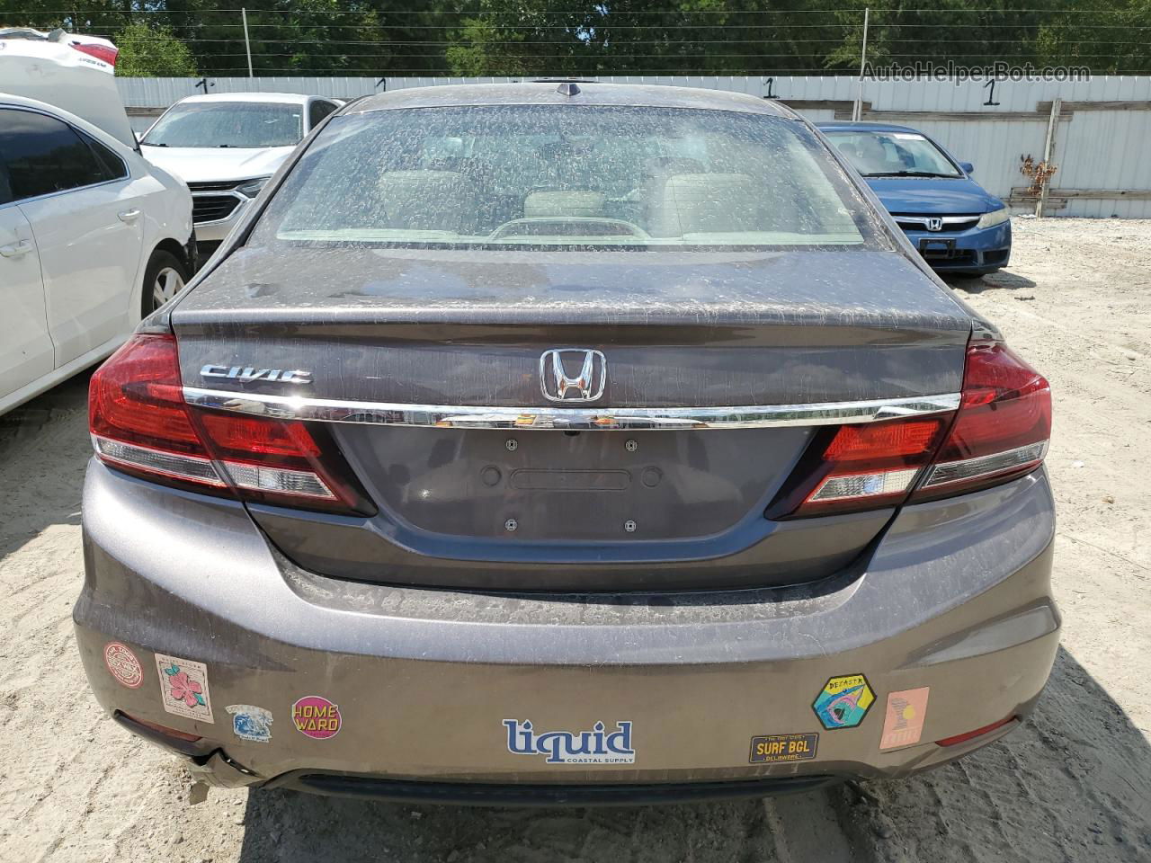 2013 Honda Civic Exl Gray vin: 19XFB2F95DE249008