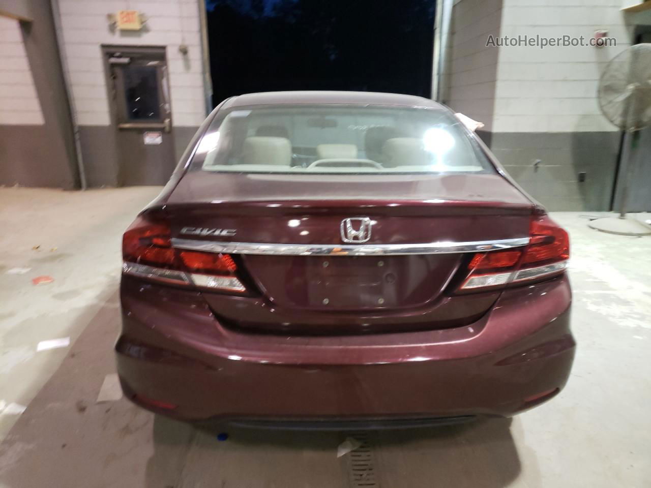 2014 Honda Civic Exl Burgundy vin: 19XFB2F95EE060084