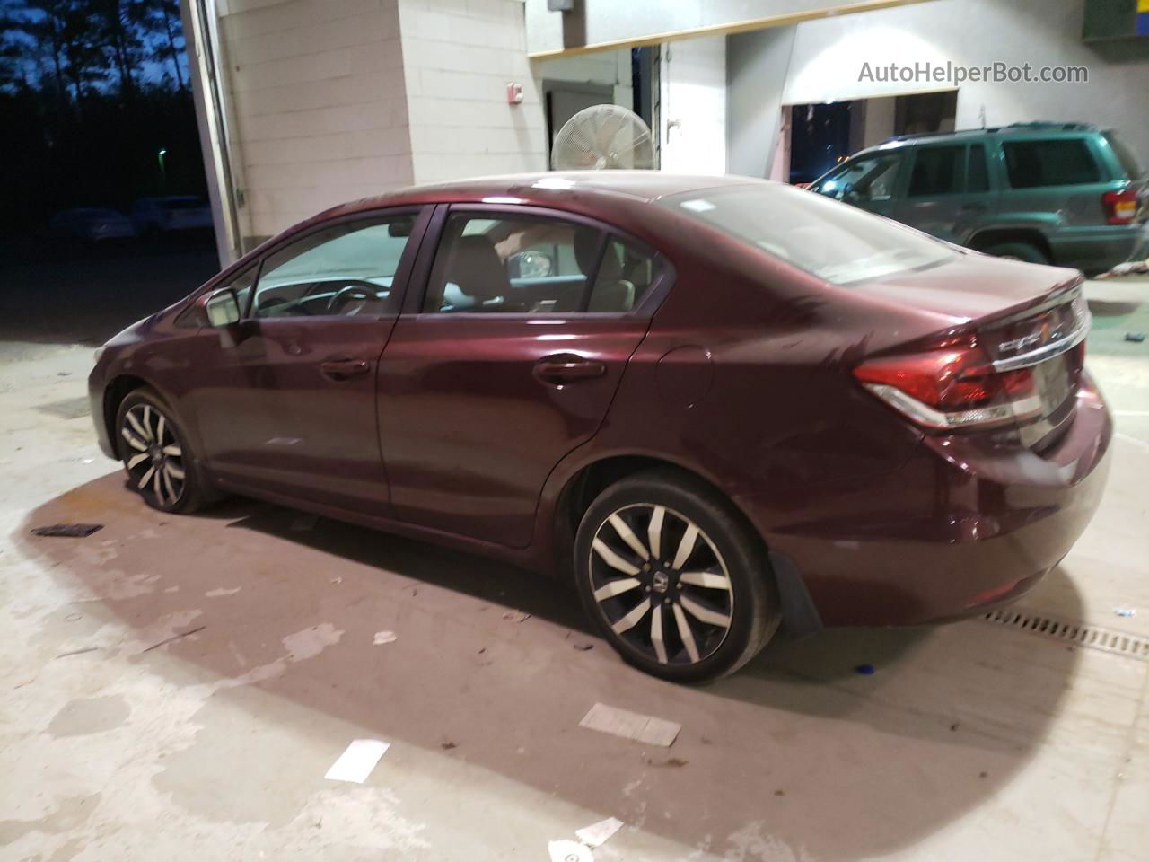 2014 Honda Civic Exl Burgundy vin: 19XFB2F95EE060084