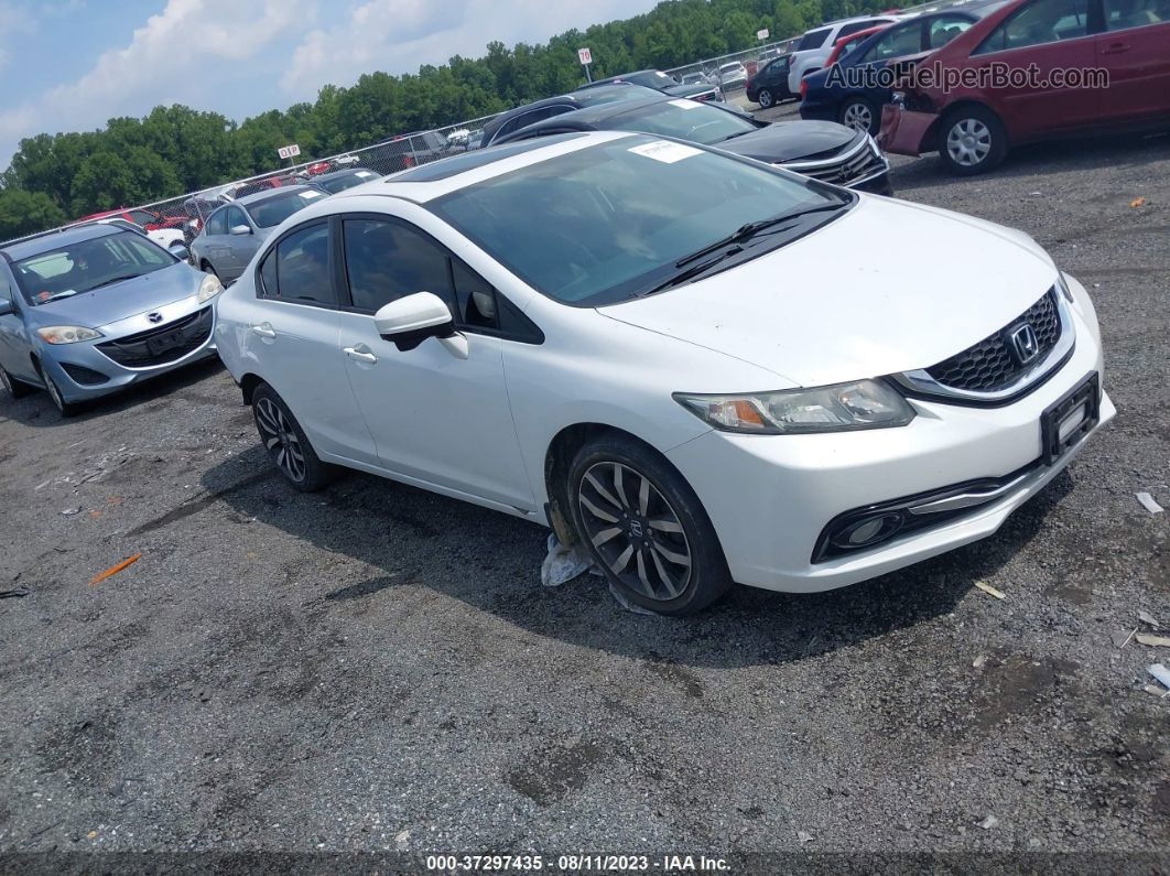 2014 Honda Civic Sedan Ex-l White vin: 19XFB2F95EE274167