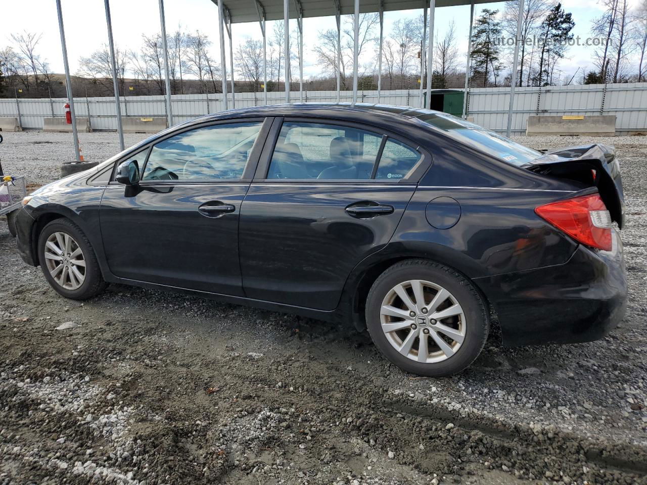 2012 Honda Civic Exl Black vin: 19XFB2F96CE050113