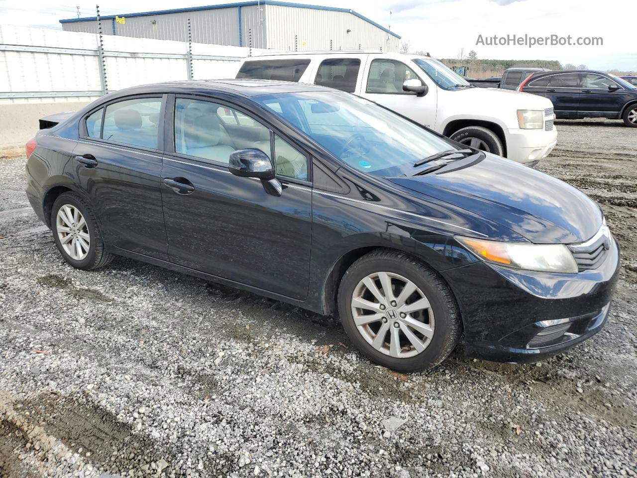 2012 Honda Civic Exl Black vin: 19XFB2F96CE050113