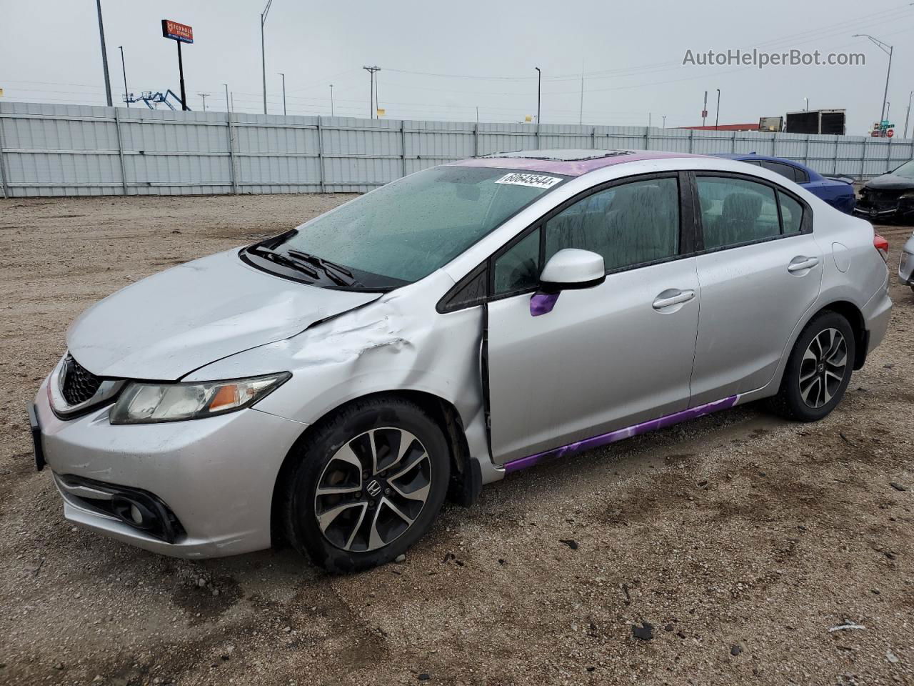 2013 Honda Civic Exl Silver vin: 19XFB2F96DE027514