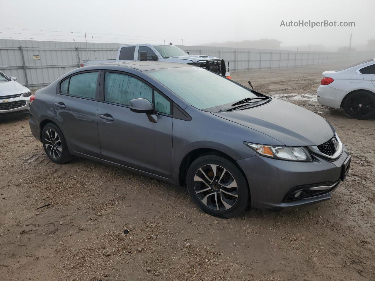 2013 Honda Civic Exl Gray vin: 19XFB2F96DE048220