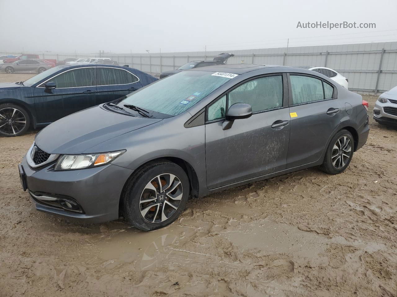 2013 Honda Civic Exl Gray vin: 19XFB2F96DE048220