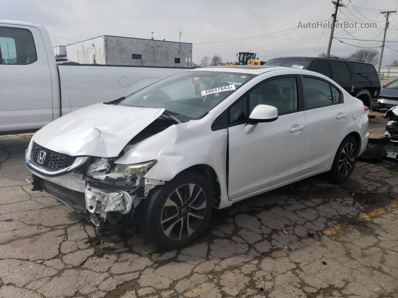 2013 Honda Civic Exl Белый vin: 19XFB2F96DE056138