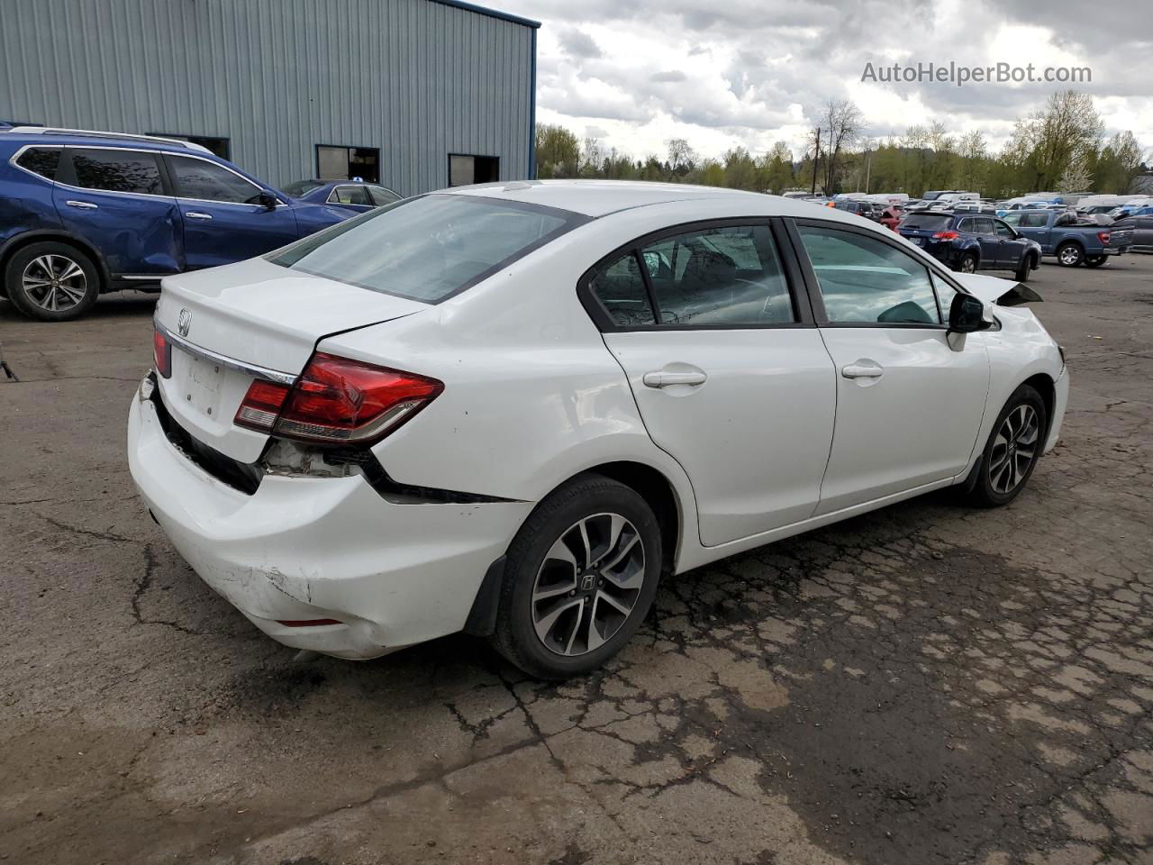 2013 Honda Civic Exl White vin: 19XFB2F96DE263256