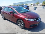 2014 Honda Civic Sedan Ex-l Burgundy vin: 19XFB2F96EE245518