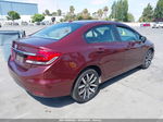 2014 Honda Civic Sedan Ex-l Burgundy vin: 19XFB2F96EE245518