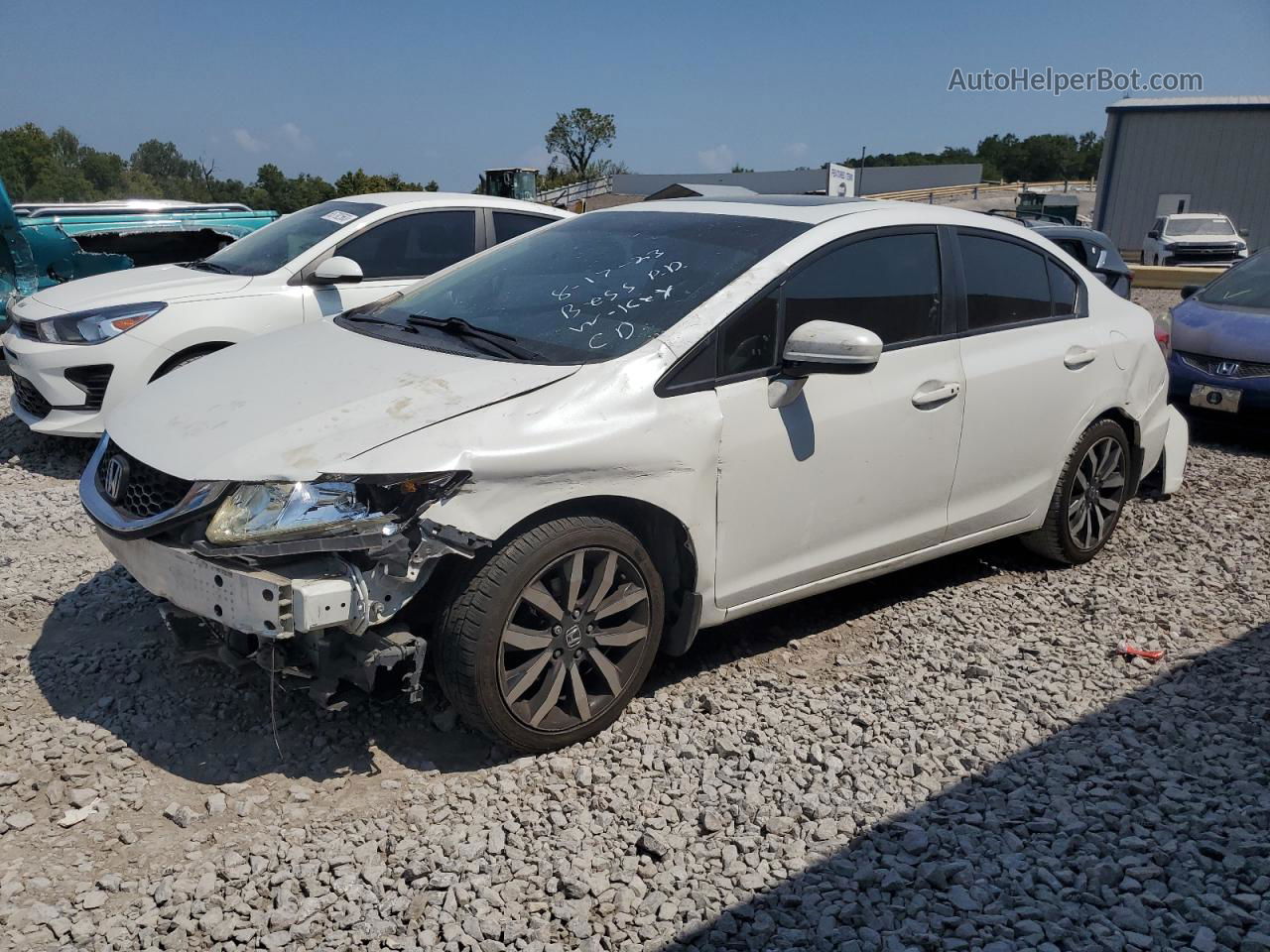 2015 Honda Civic Exl White vin: 19XFB2F96FE007671