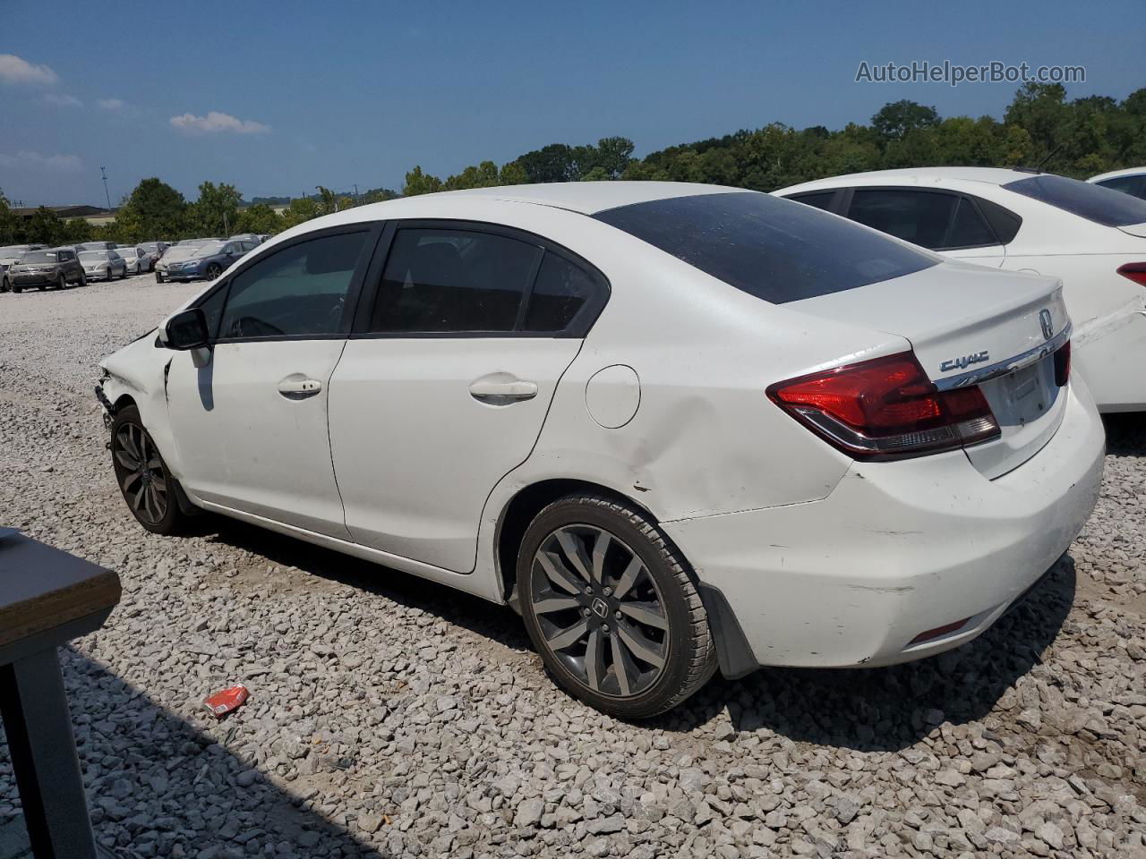 2015 Honda Civic Exl White vin: 19XFB2F96FE007671