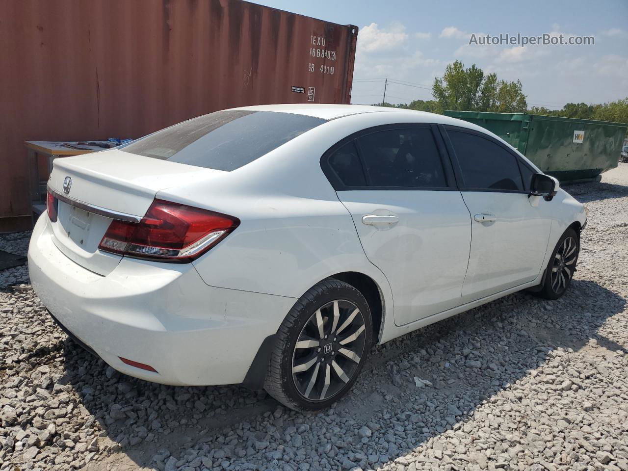 2015 Honda Civic Exl White vin: 19XFB2F96FE007671