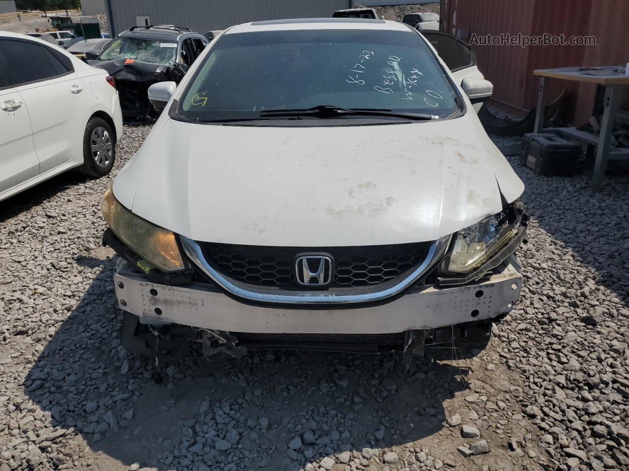 2015 Honda Civic Exl White vin: 19XFB2F96FE007671