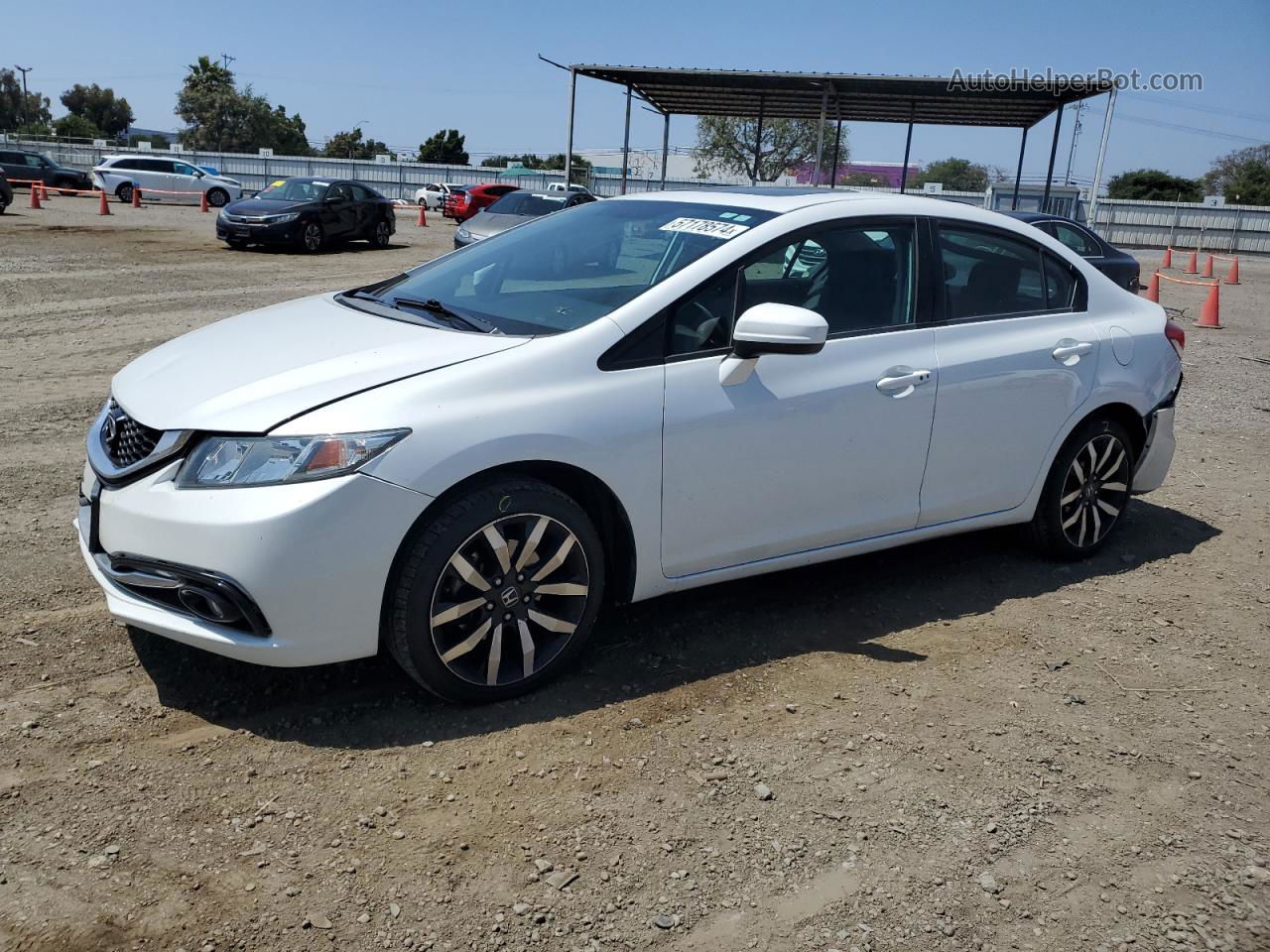 2015 Honda Civic Exl White vin: 19XFB2F96FE201052