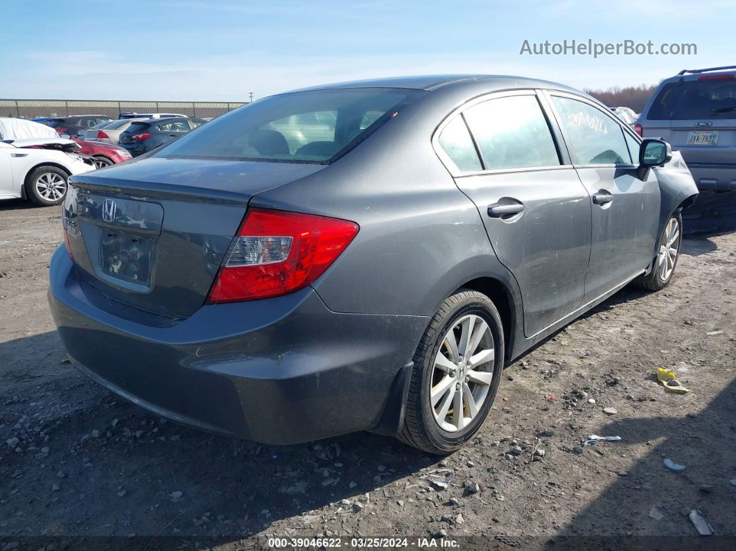 2012 Honda Civic Ex-l Gray vin: 19XFB2F97CE023664