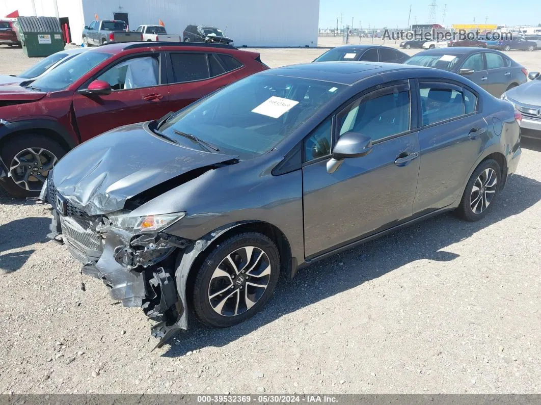 2013 Honda Civic Ex-l Gray vin: 19XFB2F97DE040188