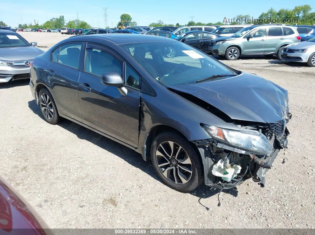 2013 Honda Civic Ex-l Gray vin: 19XFB2F97DE040188