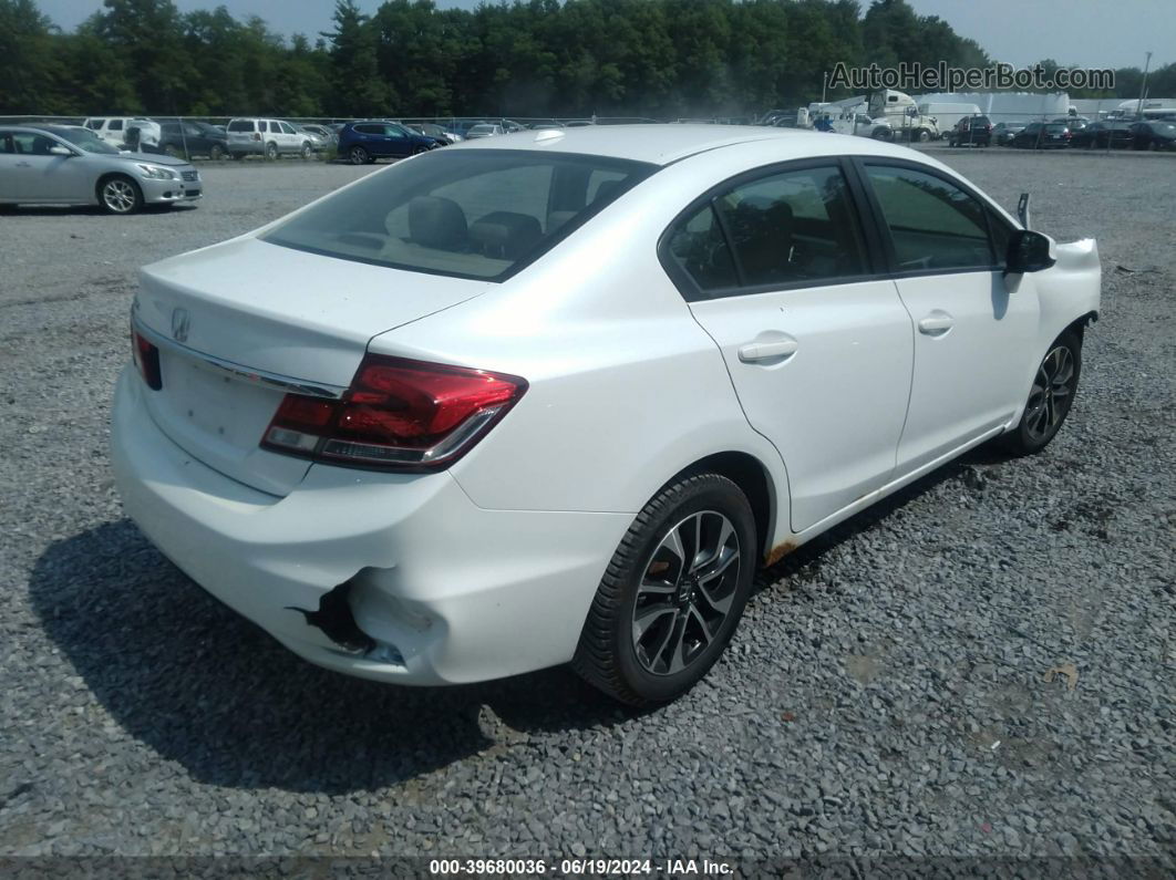 2013 Honda Civic Ex-l White vin: 19XFB2F97DE225163