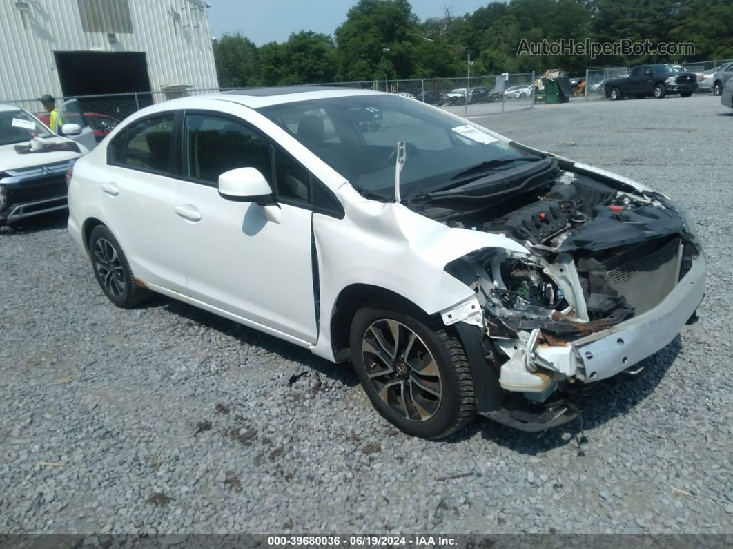 2013 Honda Civic Ex-l White vin: 19XFB2F97DE225163