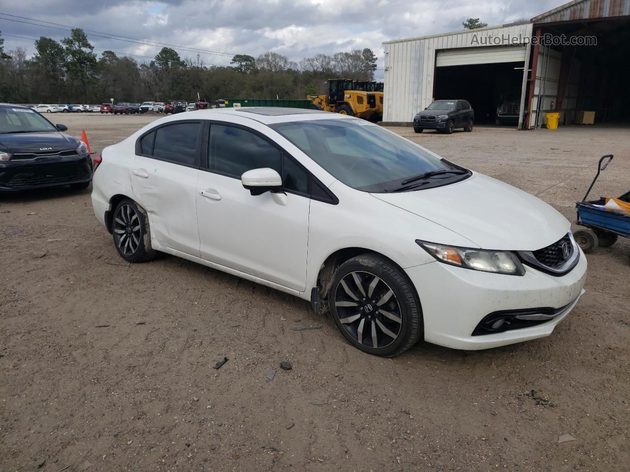 2015 Honda Civic Exl White vin: 19XFB2F97FE067684