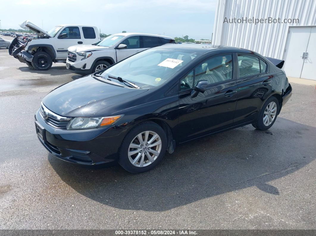 2012 Honda Civic Ex-l Black vin: 19XFB2F98CE004637