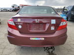 2012 Honda Civic Exl Burgundy vin: 19XFB2F98CE320023