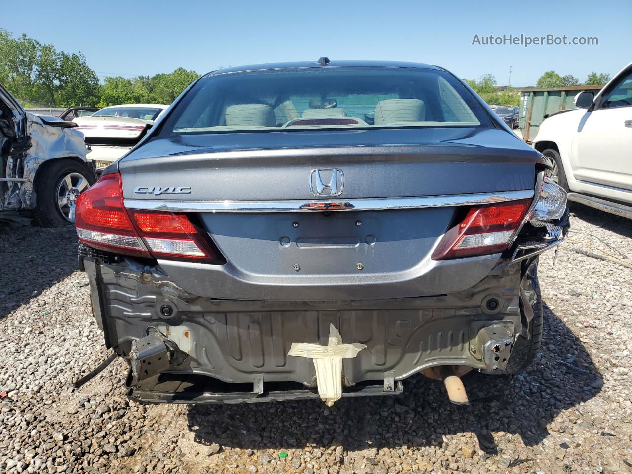 2013 Honda Civic Exl Gray vin: 19XFB2F99DE012005