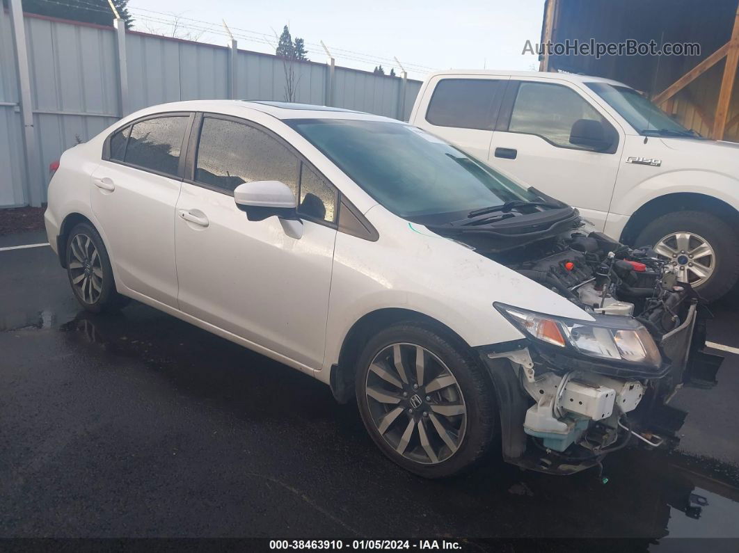 2015 Honda Civic Ex-l White vin: 19XFB2F99FE291376