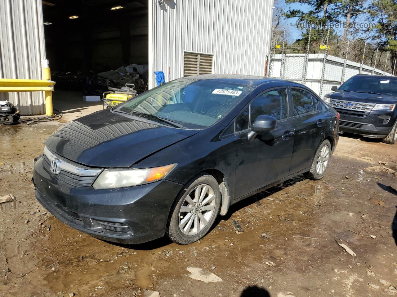 2012 Honda Civic Exl Black vin: 19XFB2F9XCE000072