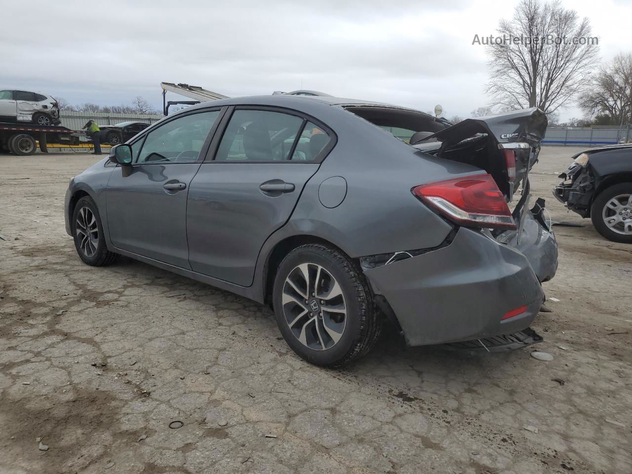 2013 Honda Civic Exl Gray vin: 19XFB2F9XDE211323