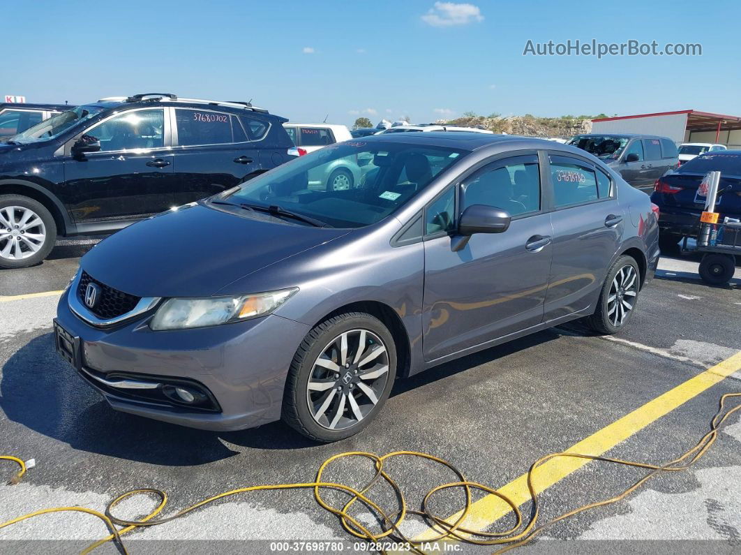 2014 Honda Civic Sedan Ex-l Gray vin: 19XFB2F9XEE083974