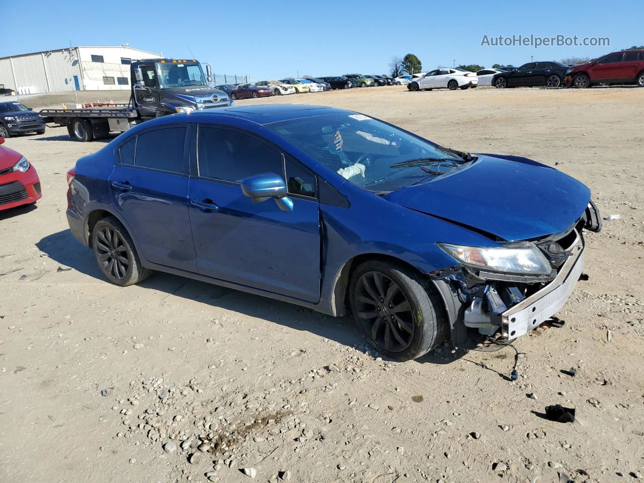 2015 Honda Civic Exl Blue vin: 19XFB2F9XFE249170