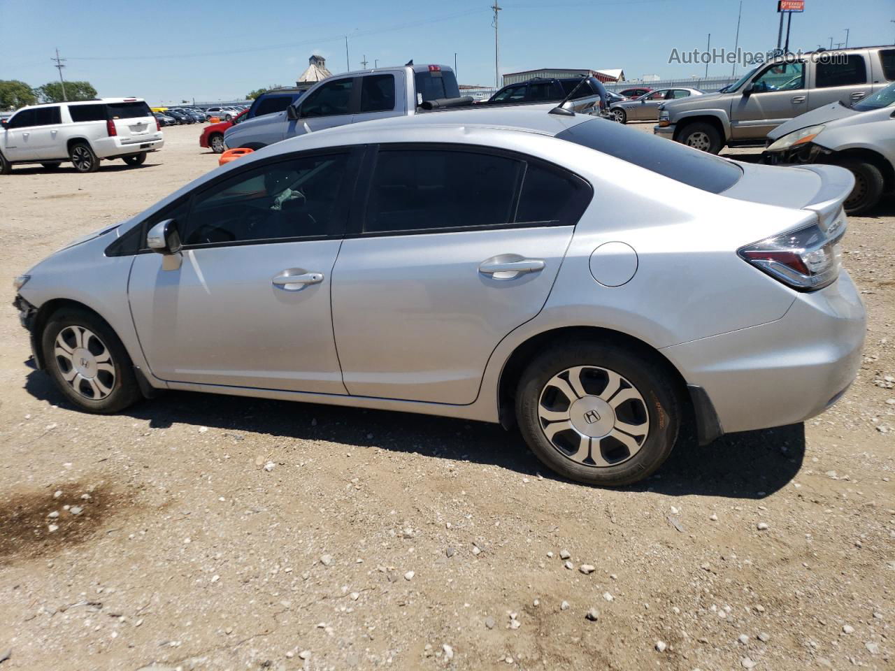 2013 Honda Civic Hybrid Silver vin: 19XFB4F21DE003474