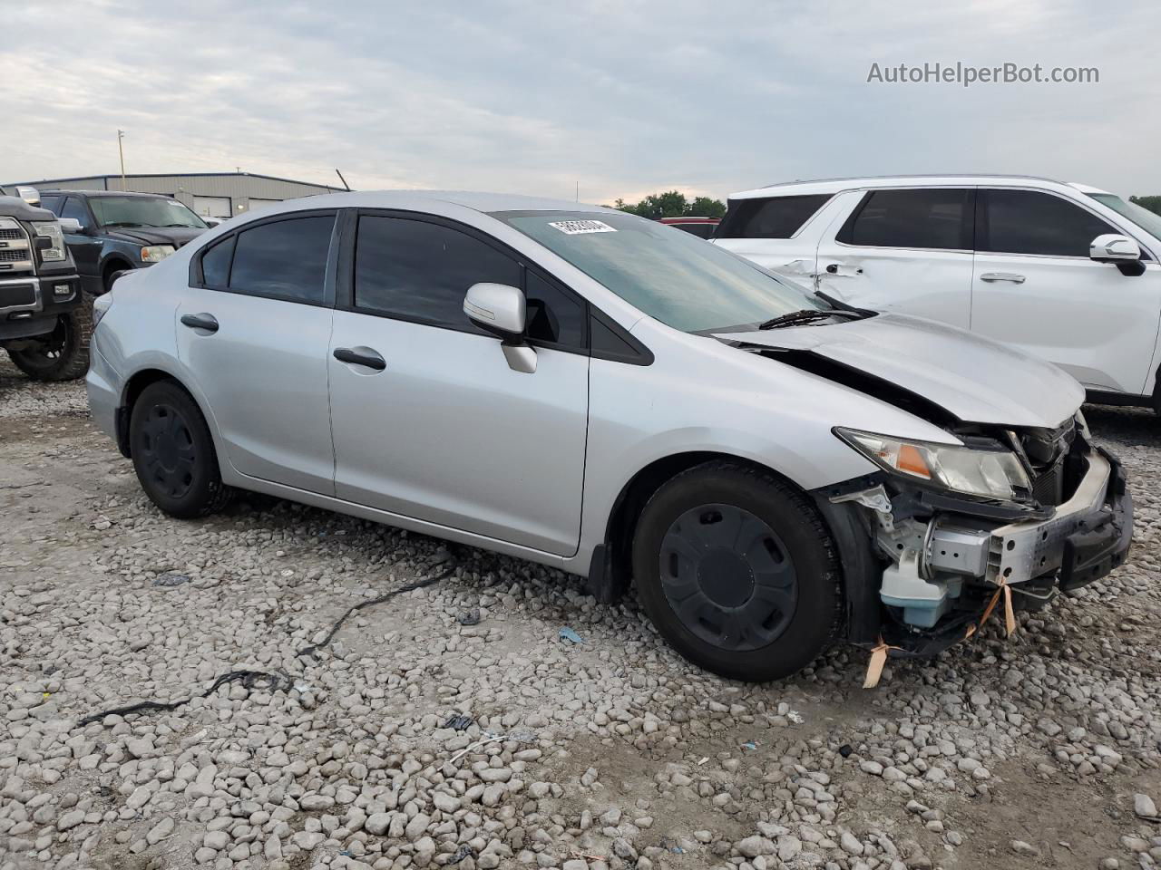 2013 Honda Civic Hybrid Silver vin: 19XFB4F24DE003887